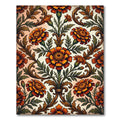 Vintage Marigold Floral Botanical Tapestry Rug