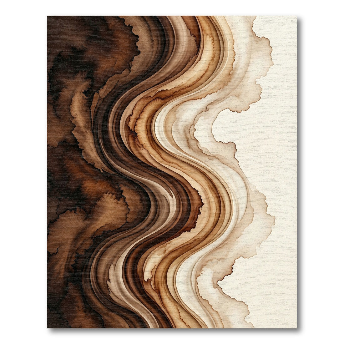 Rich Earthy Swirl Abstract Rug