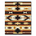 Earthy Southwest Geometric Star Area Tapestry Rug