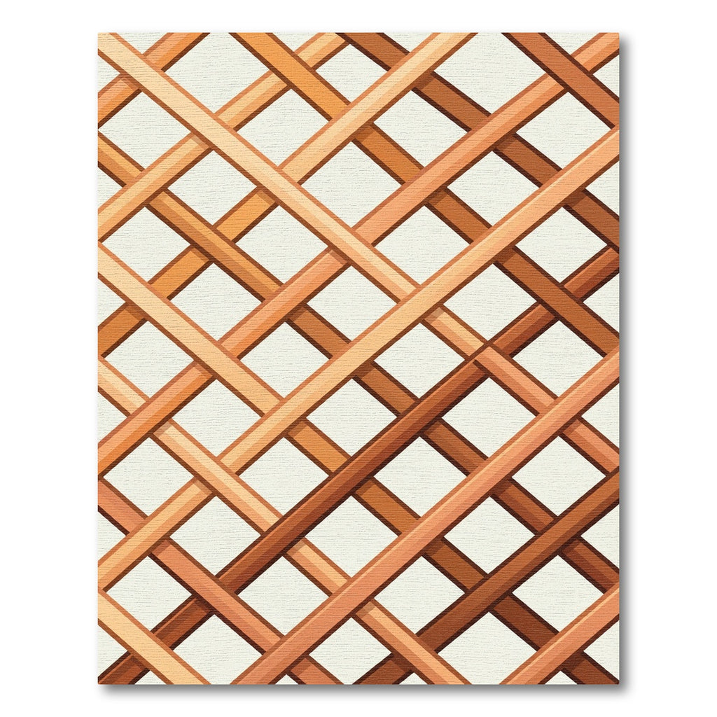 Geometric Tan and Umber Lattice Rug