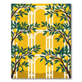 Vibrant Yellow Citrus Lemon Orchard Rug