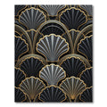 Black Gold Art Deco Fan Rug