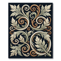 Ornate Acanthus Scrollwork Leaf Design Rug