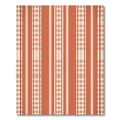 Terracotta Gingham Stripe Combination Rug