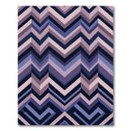 Geometric Chevron Indigo Lavender Rug