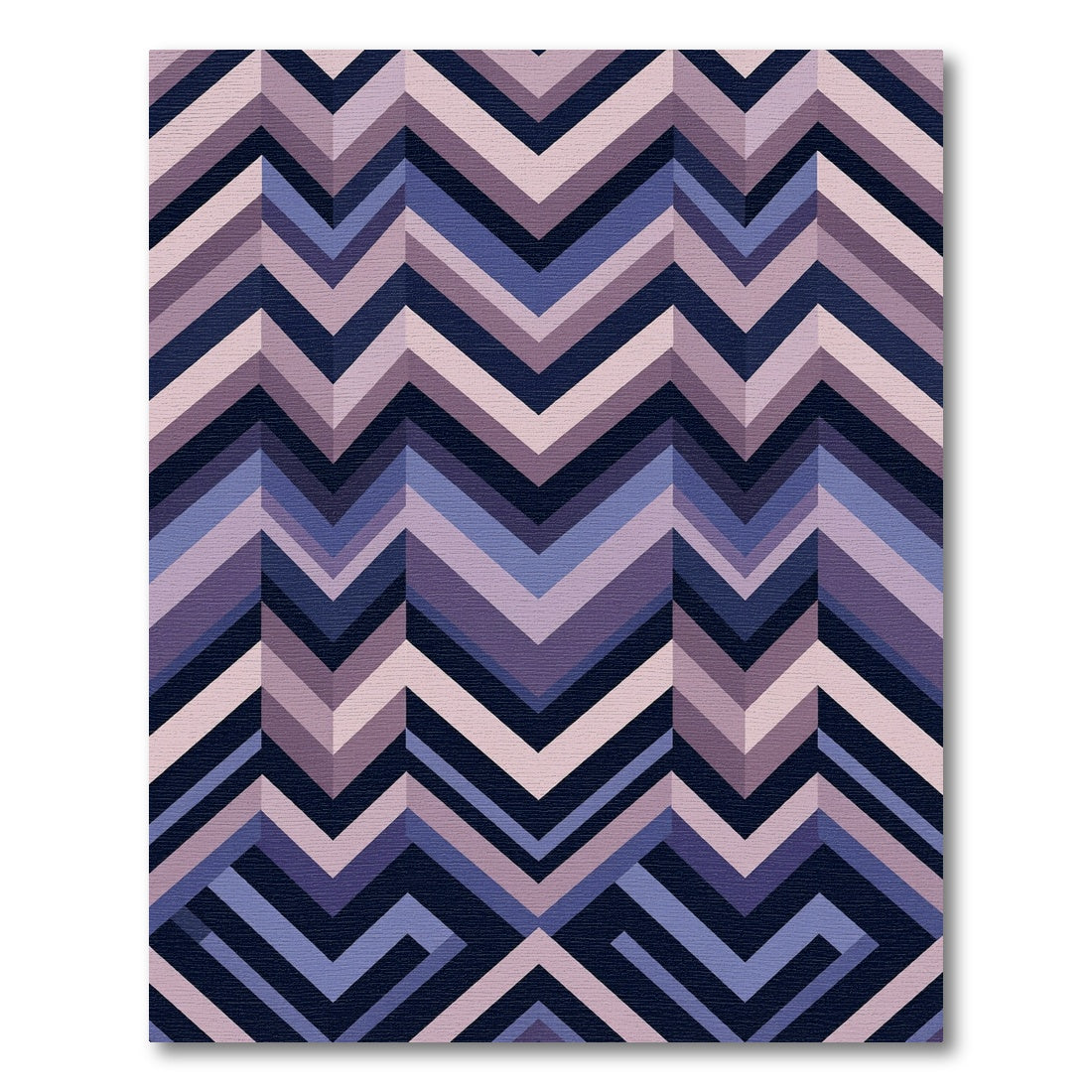 Geometric Chevron Indigo Lavender Rug