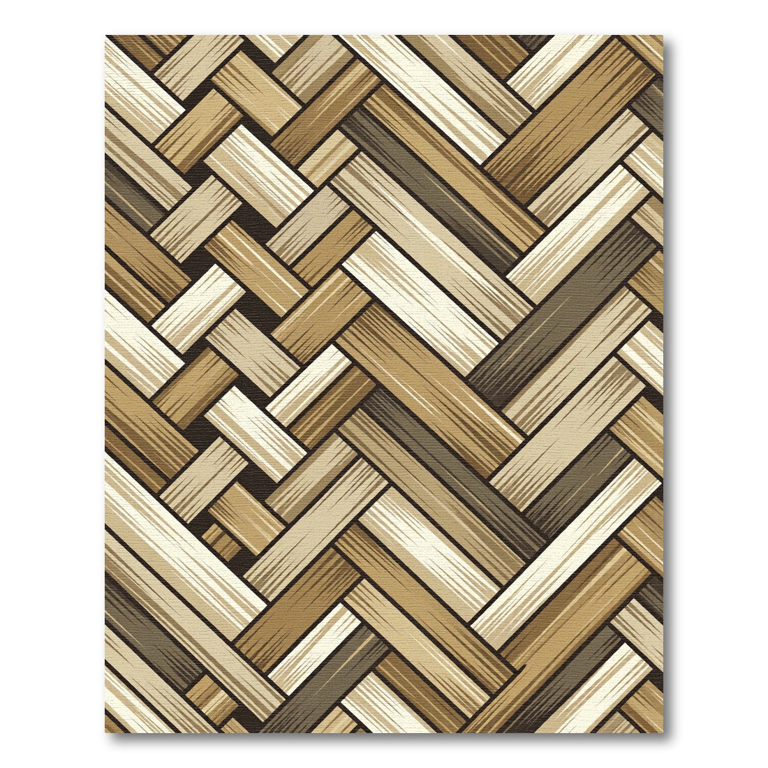 Earthy Tones Woven Herringbone Rug
