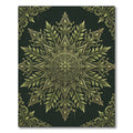 Sage Green Ornate Floral Mandala Rug