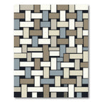 Modern Geometric Woven Earth Tone Rug