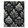 Monochromatic Crystal Botanical Arrangement Rug