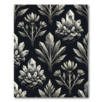 Monochromatic Crystal Botanical Arrangement Rug
