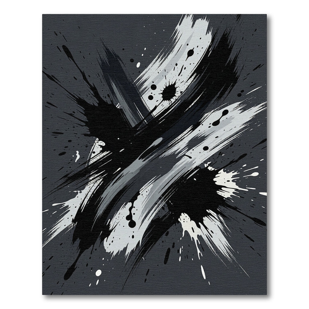 Monochromatic Splatter Abstract Sweep Rug