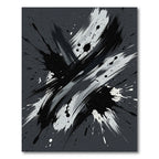 Monochromatic Splatter Abstract Sweep Rug