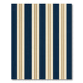 Navy Blue and Gold Classic Striped Rug