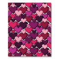 Vibrant Layered Heart Valentine Area Rug