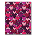 Vibrant Layered Heart Valentine Area Rug