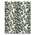 Earthy Forest Green Botanical Leaf Art Rug