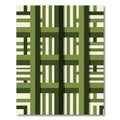 Abstract Green Stripe Geometric Rug
