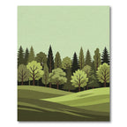 Forest Scene Green Woodland Landscape Rug