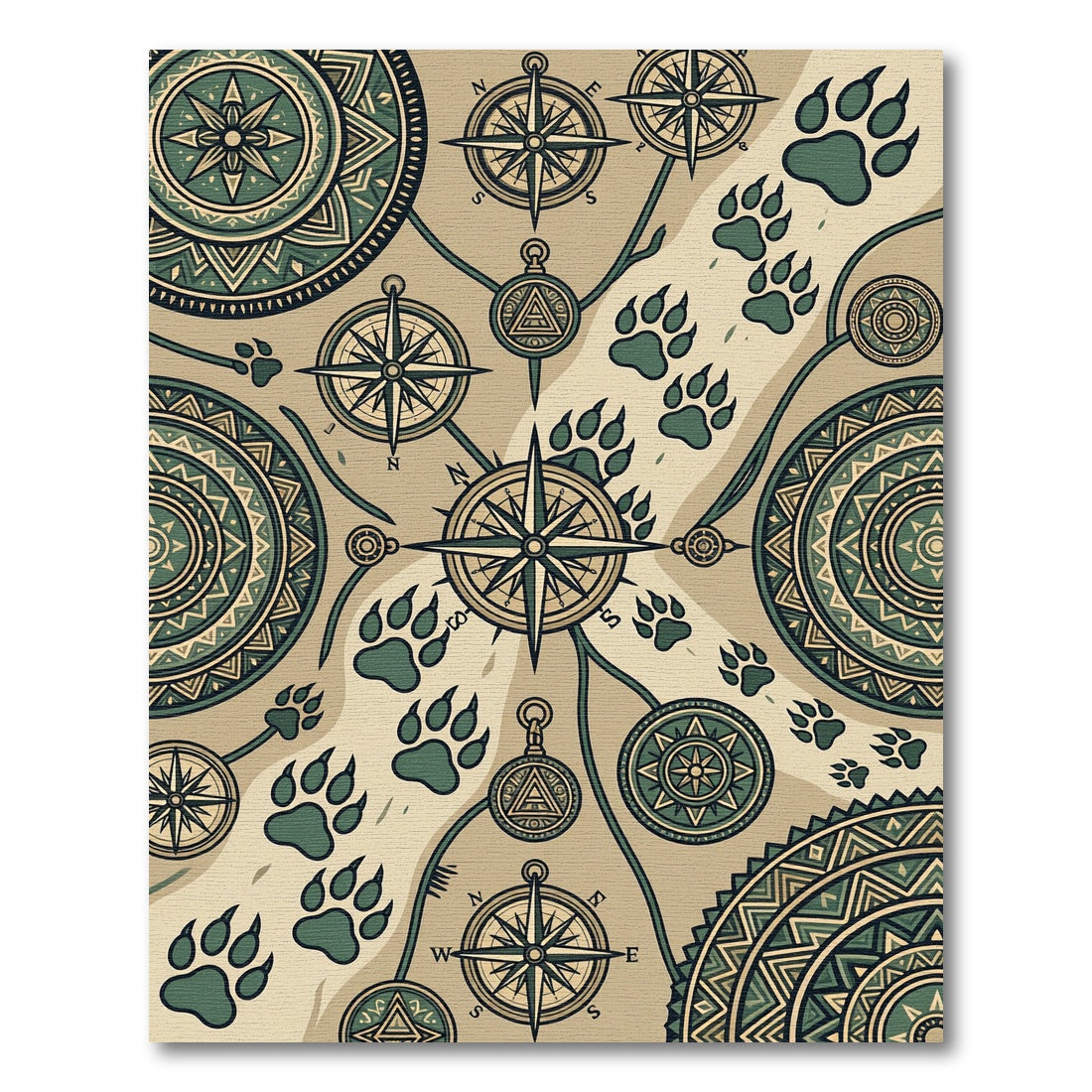 Sage Compass Trek and Bear Track Rug