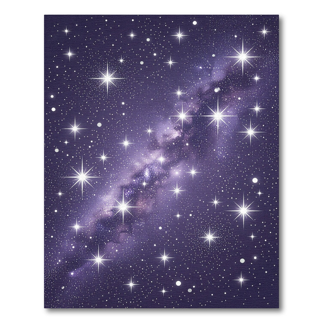 Celestial Purple Starry Night Sky Rug