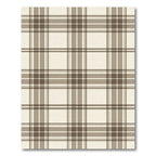 Classic Tan Plaid Grid Rug