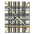 Contemporary Neutral Plaid Grid Lines Rug
