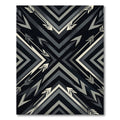 Black and Gray Arrow Chevron Rug