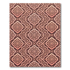 Rose Gold Quatrefoil Arabesque Pattern Rug