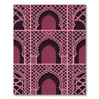 Rose Arch Lattice Geometric Wall Art Rug