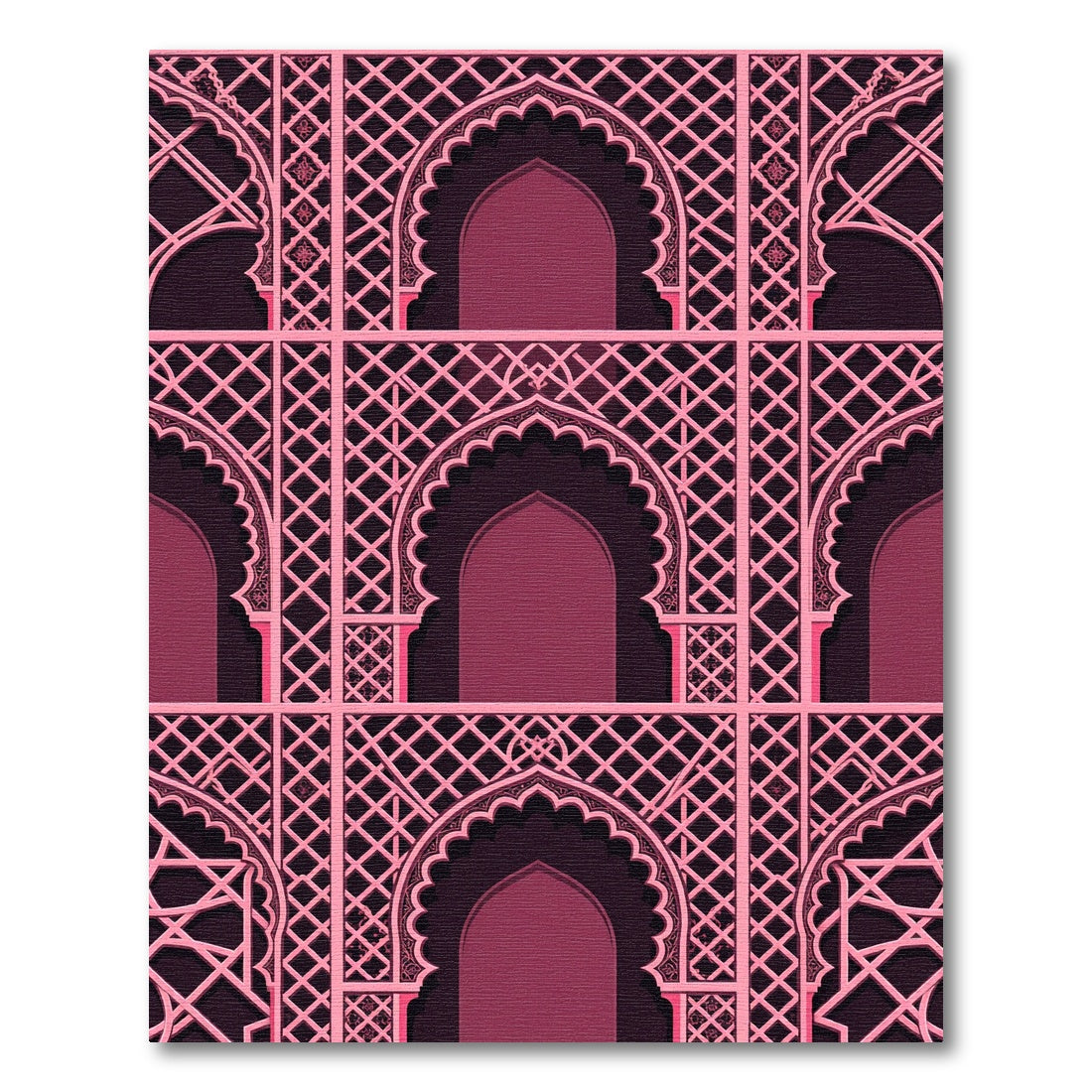 Rose Arch Lattice Geometric Wall Art Rug