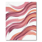 Abstract Pink and Peach Wave Swirl Rug
