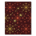 Crimson Celestial Starburst Medallion Rug