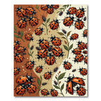 Playful Spotted Ladybug Earthy Tones Rug