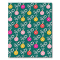 Whimsical Christmas Ornaments Festive Repeat Rug