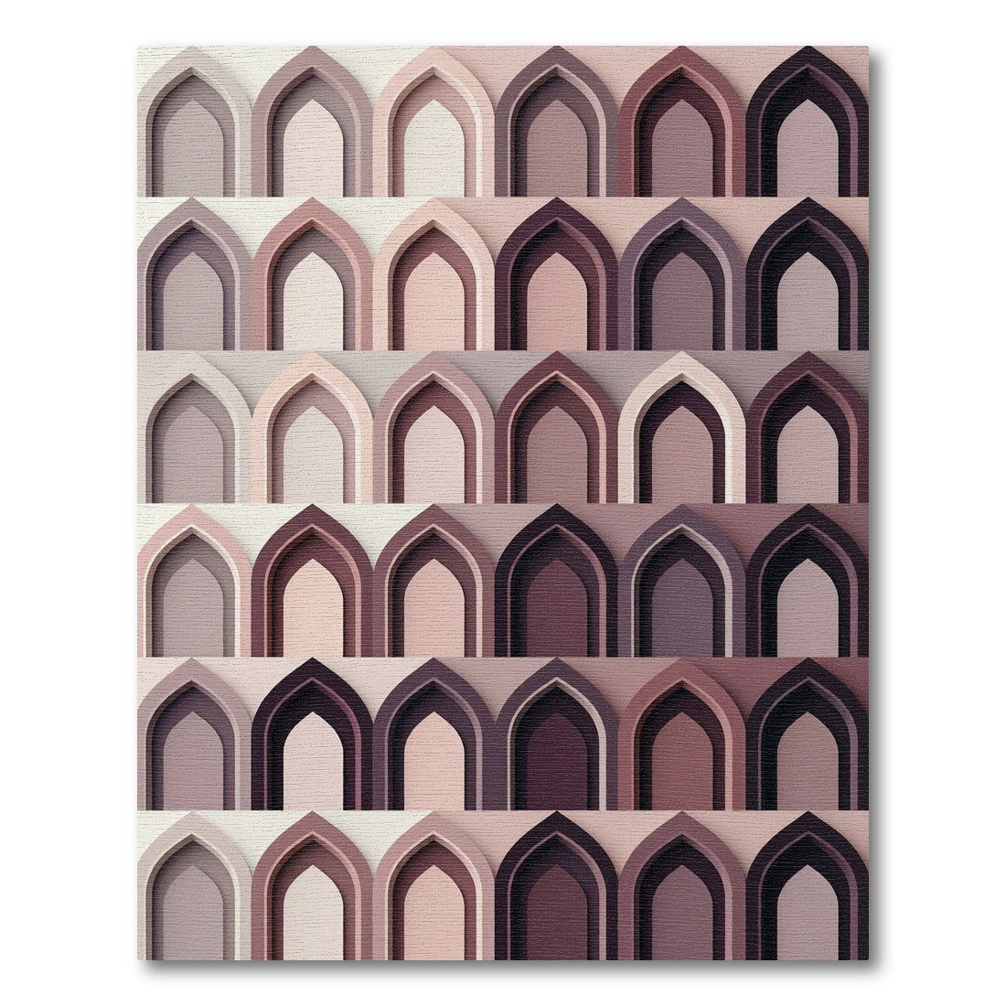 Archway Gradient Mauve Geometric Tile Rug