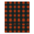 Rustic Orange Black Buffalo Check Rug