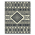 Monochromatic Tribal Chevron Diamond Rug