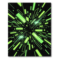 Neon Cybernetic Matrix Digital Stream Rug