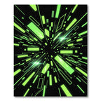 Neon Cybernetic Matrix Digital Stream Rug