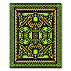 Tribal Lime Green Yellow Fusion Rug