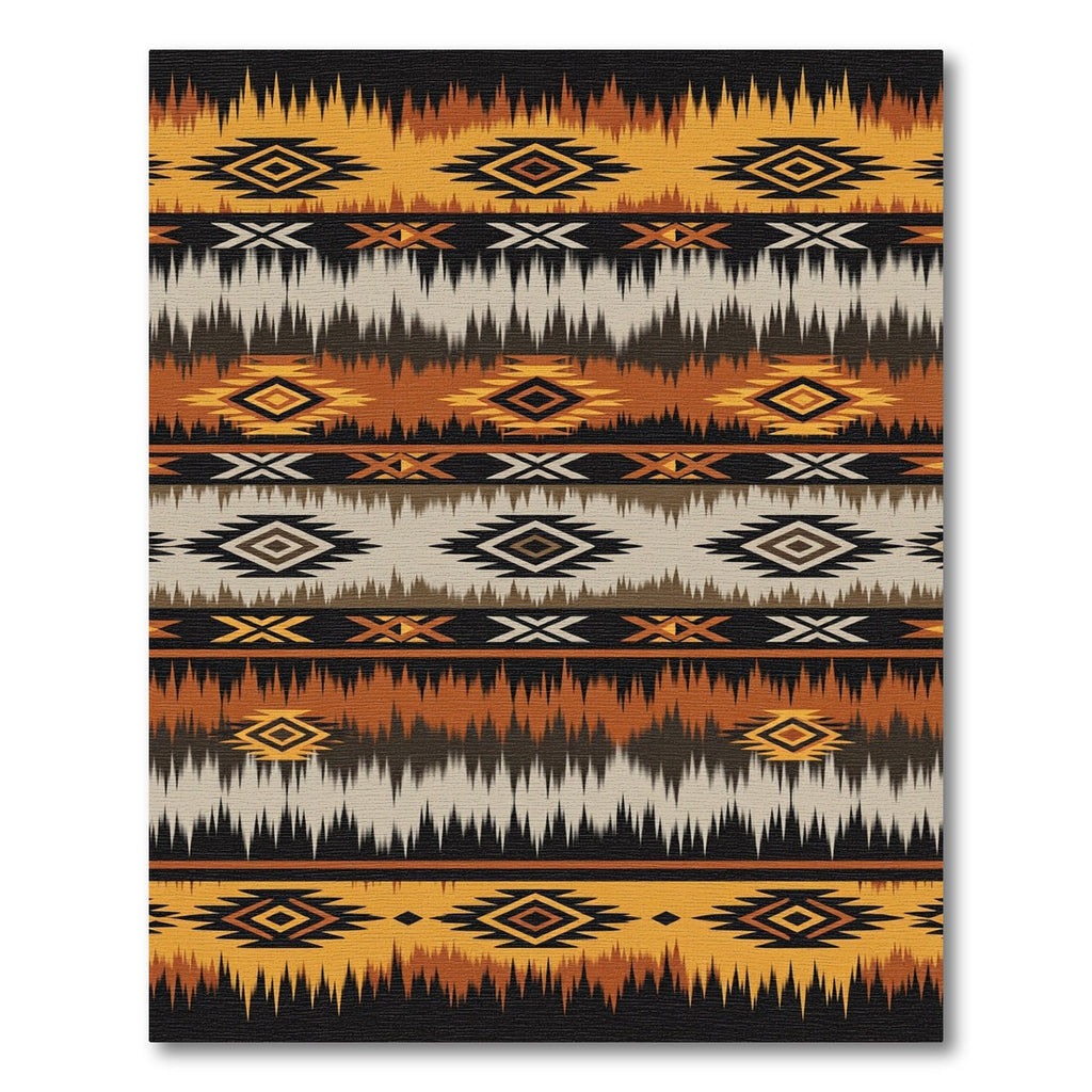 Earthy Southwestern Geometric Diamond Stripe Rug
