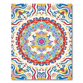 Vibrant Colorful Medallion MandalaRug Rug