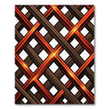 Crimson Brown Intersecting Geometric Rug
