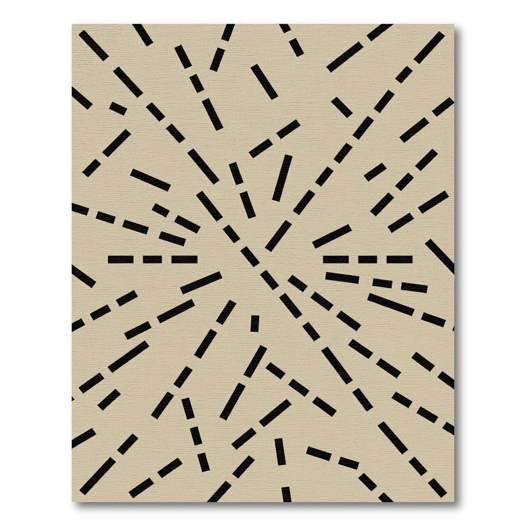 Beige Abstract Dash Lines Minimalist Rug