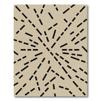 Beige Abstract Dash Lines Minimalist Rug