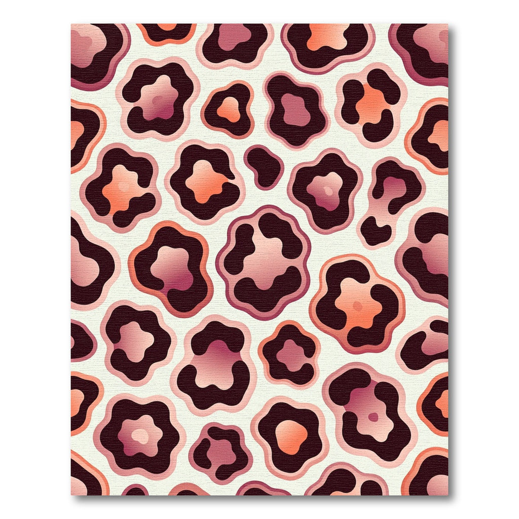 Modern Pink Leopard Spot Rug
