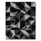 Monochromatic Geometric Abstract Angular Layers Rug