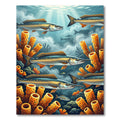 Vibrant Tropical Fish Coral Reef Rug