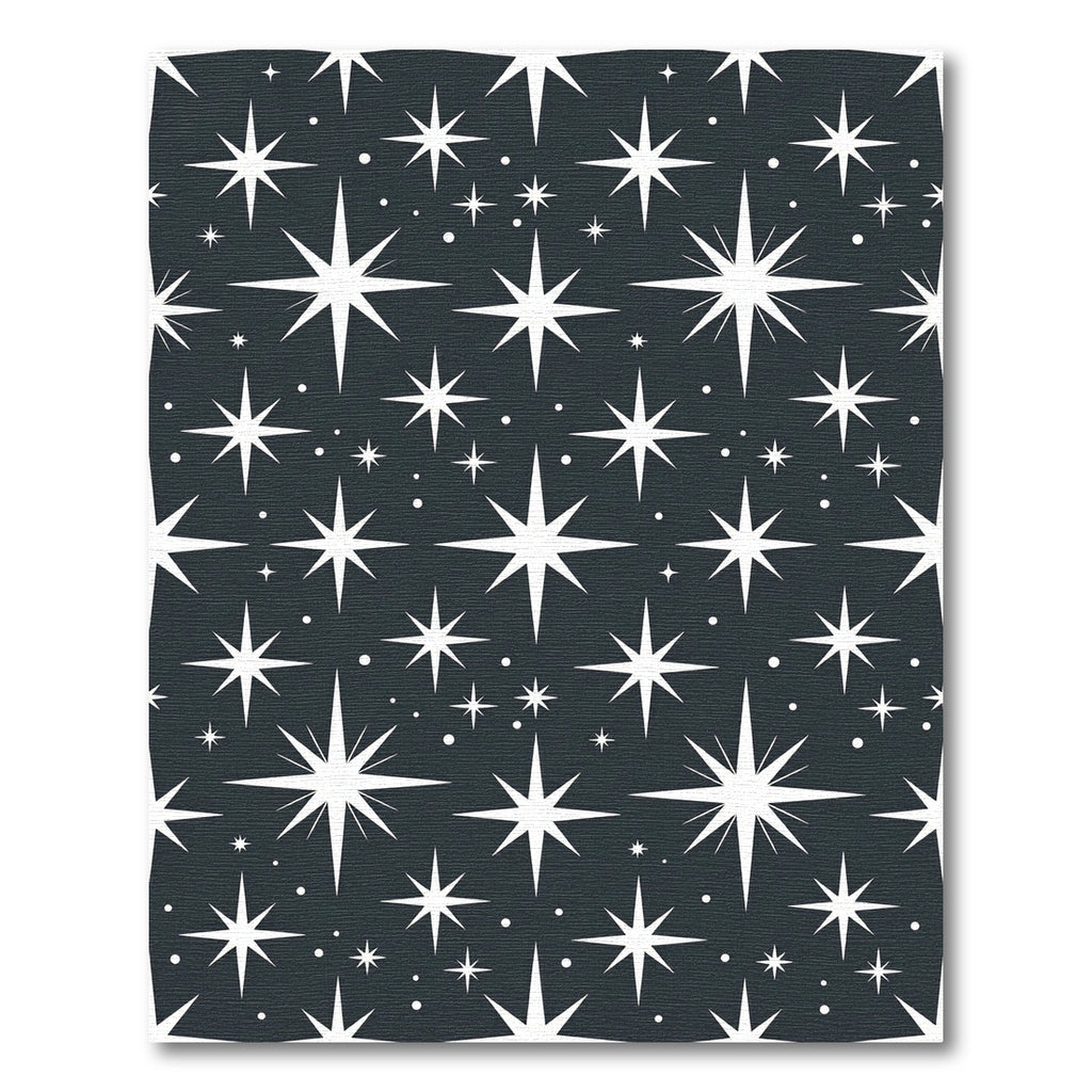 White Twinkling Stars Night Sky Rug